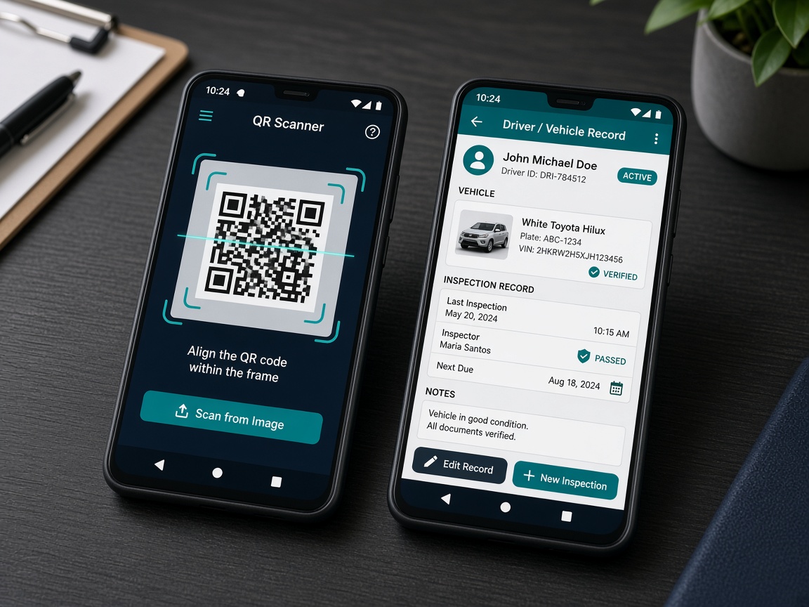 Field apps with QR scanning